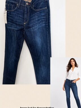 Denim&Co Women's Skinny Jeans in Dark Blue Wash